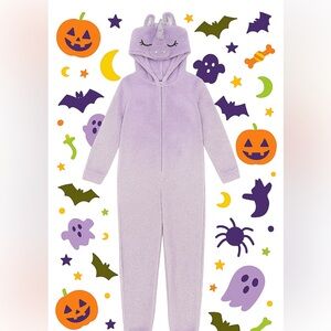 Glitter Unicorn Costume Pajama M Sparkle Hood